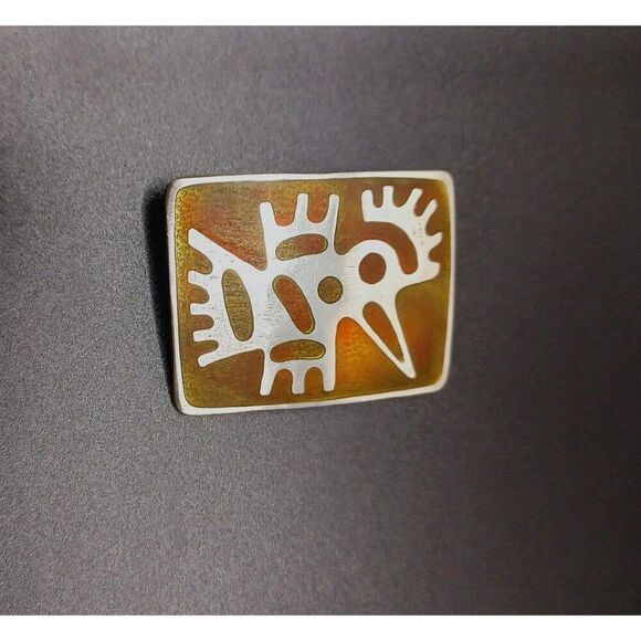 David Andersen Rare brooch DA Norway Scandinavian design enamel pin jewelry - Picture 3 of 7